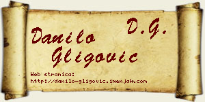 Danilo Gligović vizit kartica